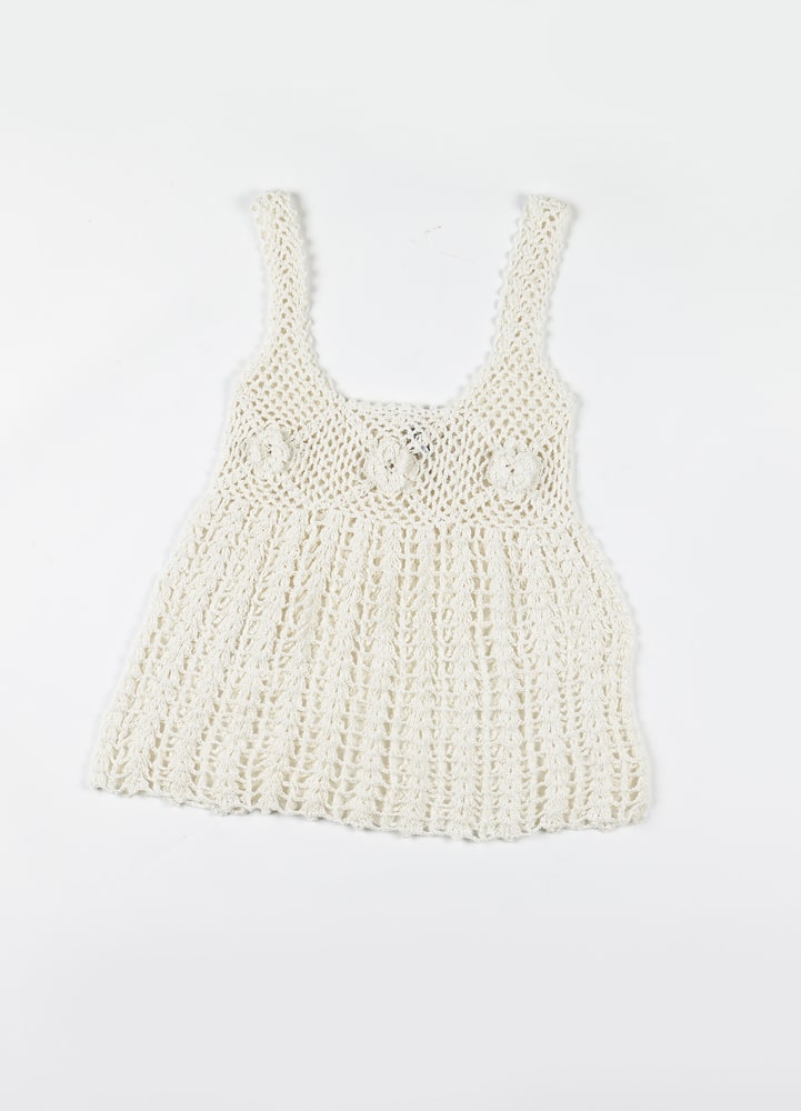 Cotton Crochet Dress for Kids | Pure Yellow